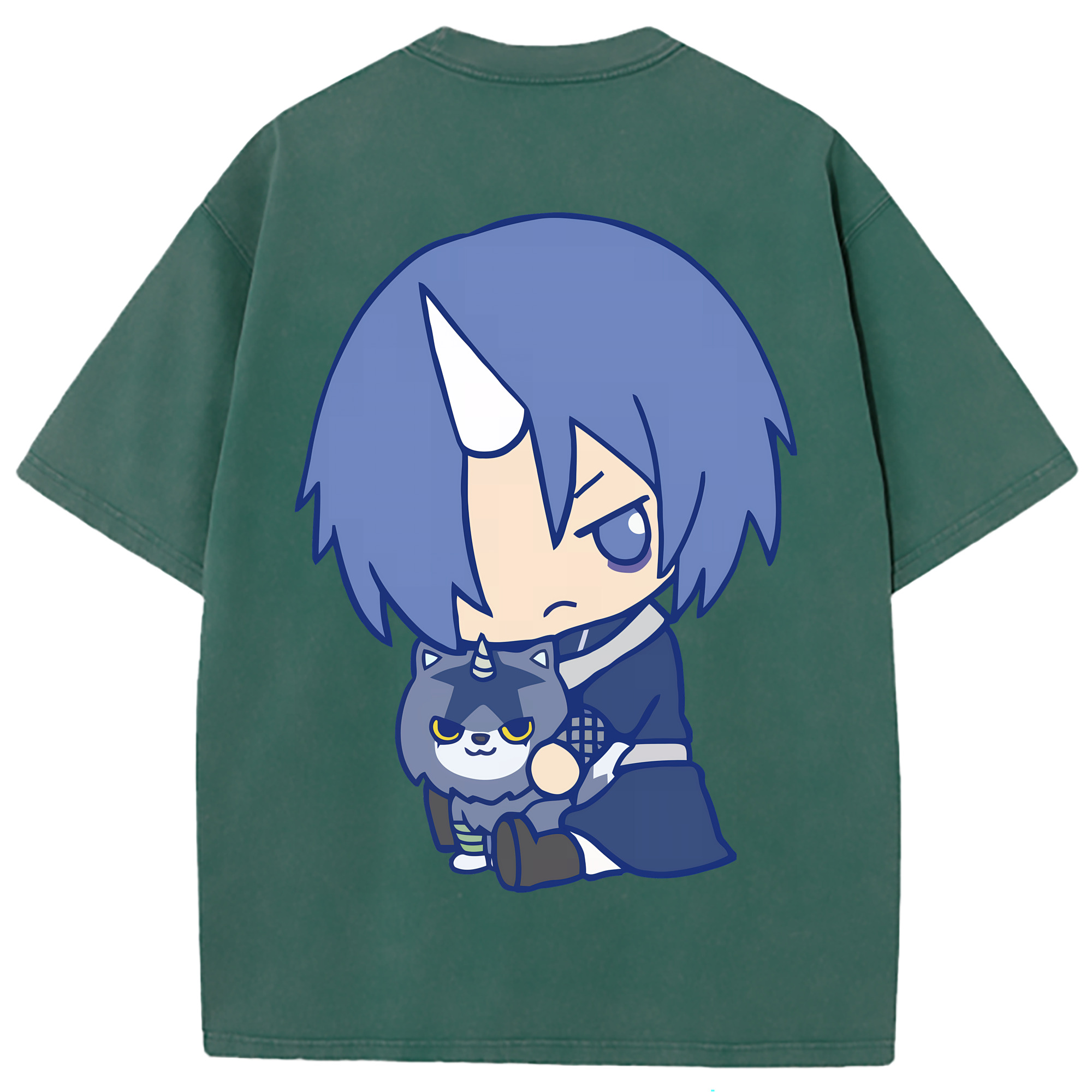 （画像用） 転スラ Regarding Reincarnated to Slime 綿100% ヴィンテージ風 半袖Tシャツ（背面プリント）
